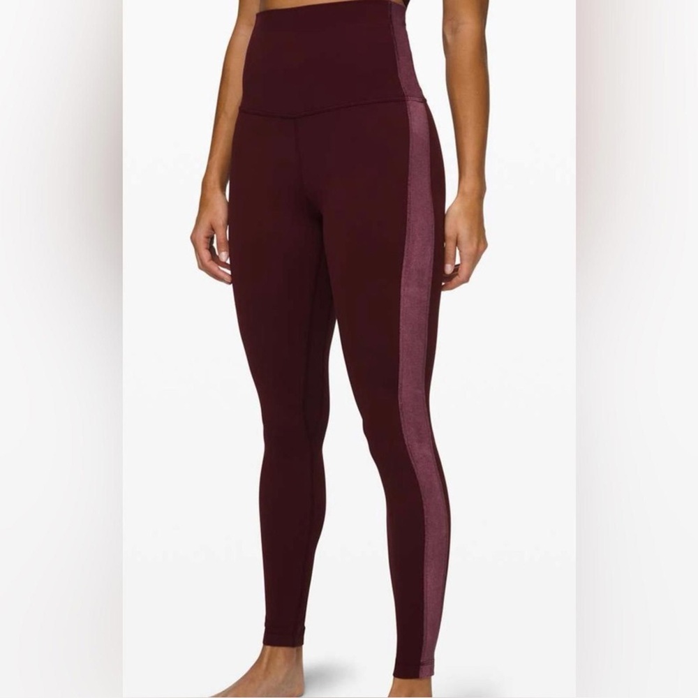 Lululemon x Soulcycle Align High-Rise Legging Pant 28" Velvet Garnet Size 6